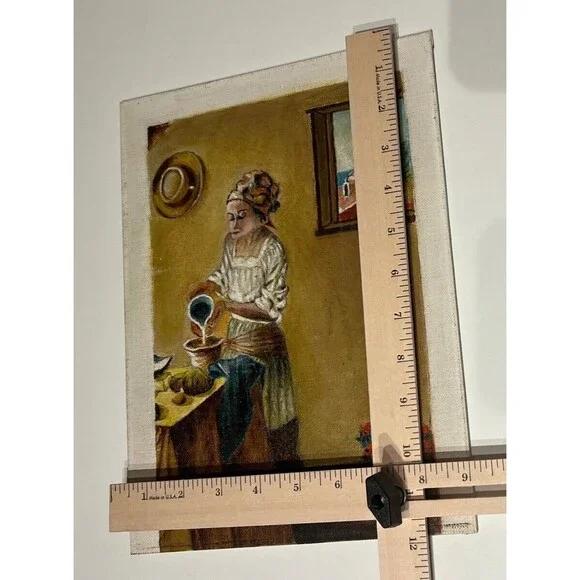 VTG Women Cooking Original Art Painting Oil on Board Artist Signed Max Levine - Picture 7 of 7
